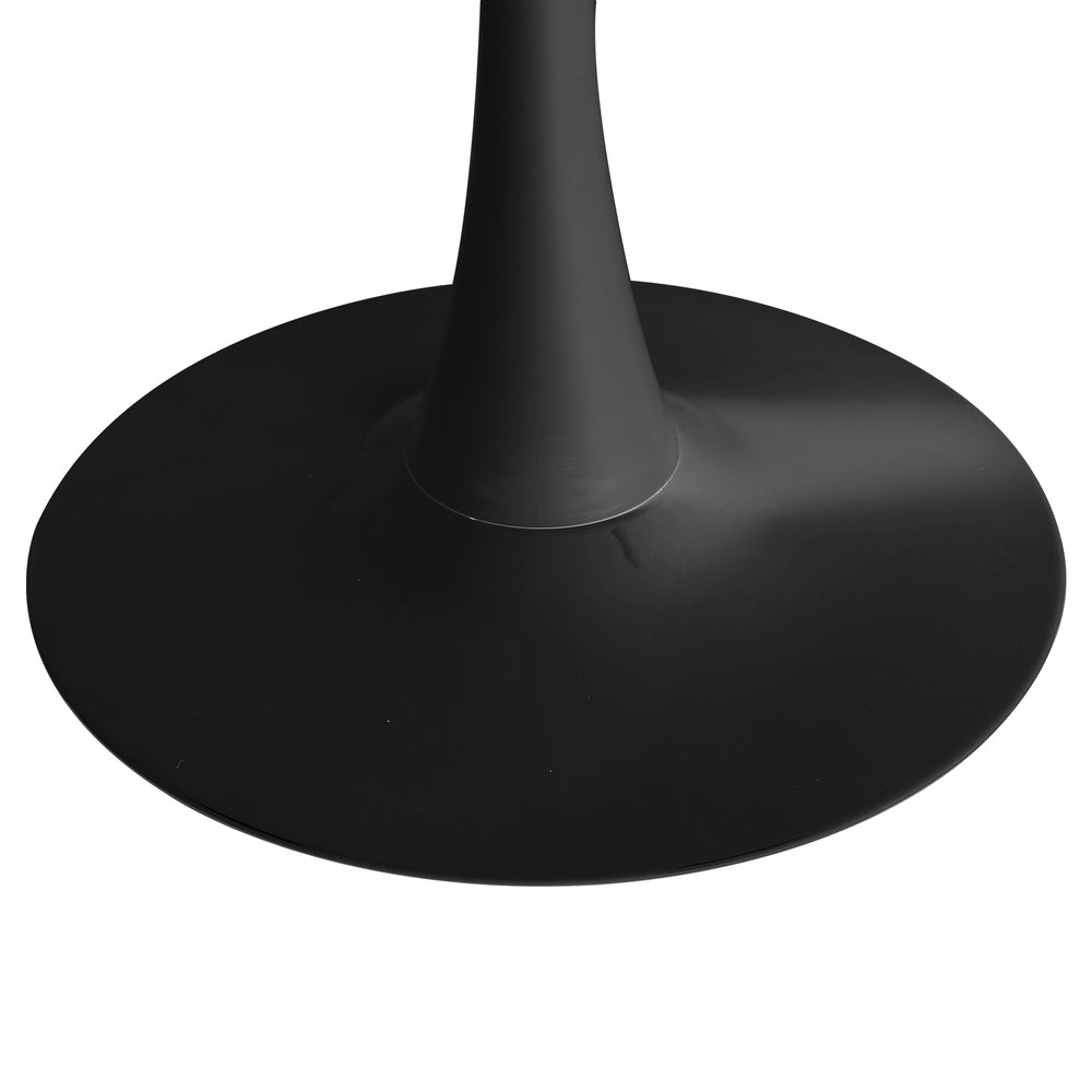 NNEED 90cm Dining Table Marble Tulip Shape White&Black-2