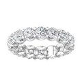 4.00 CTW AGI Certified Lab-Grown Diamond Eternity Band Ring In U-Prong Setting | G/VS Clarity | Choice of 14K White or Yellow Gold-3