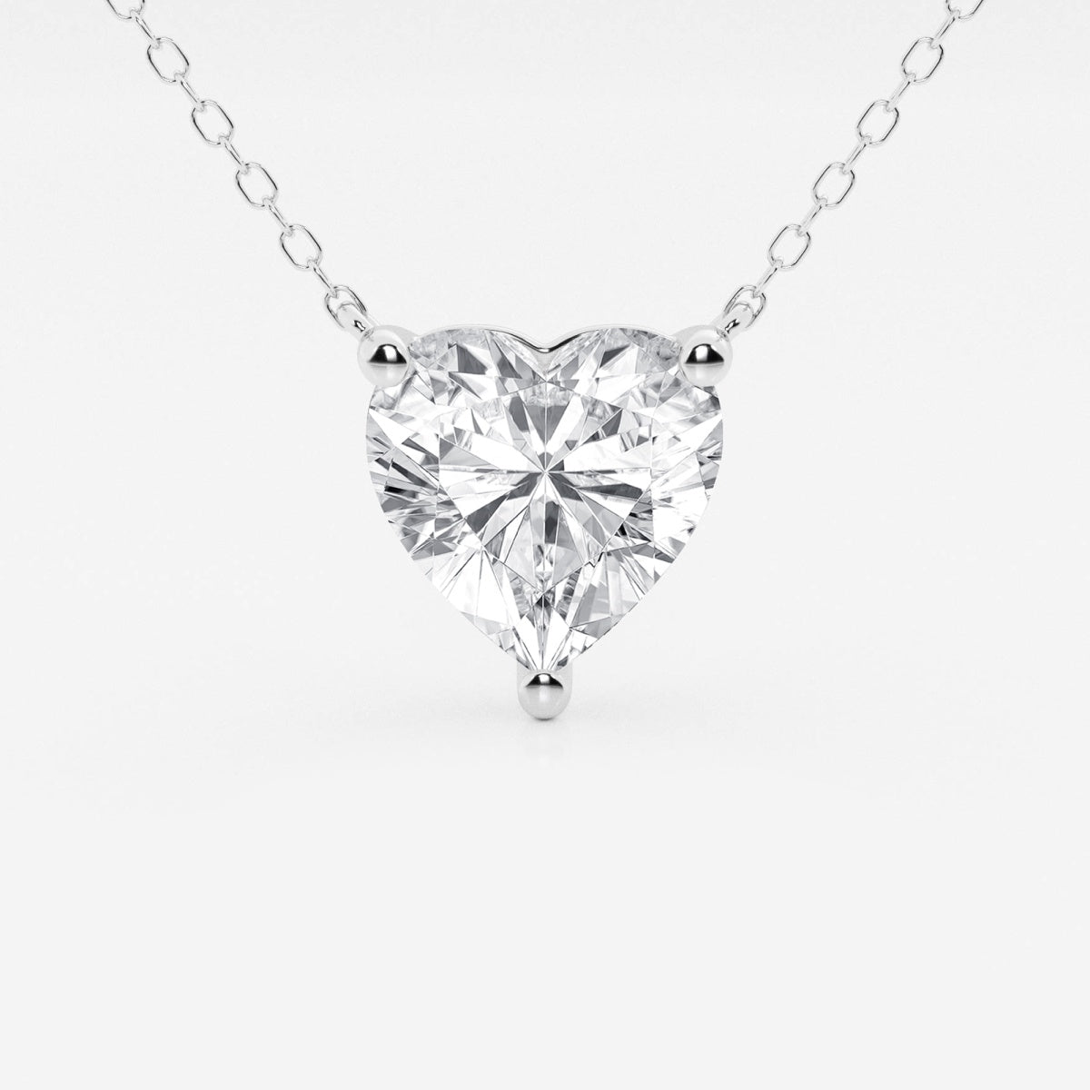 2.00 CTW Floating Heart Shape Lab Grown Diamond Solitaire Pendant Necklace F/G VS1 AGI Certified in 14K White or Yellow Gold-0