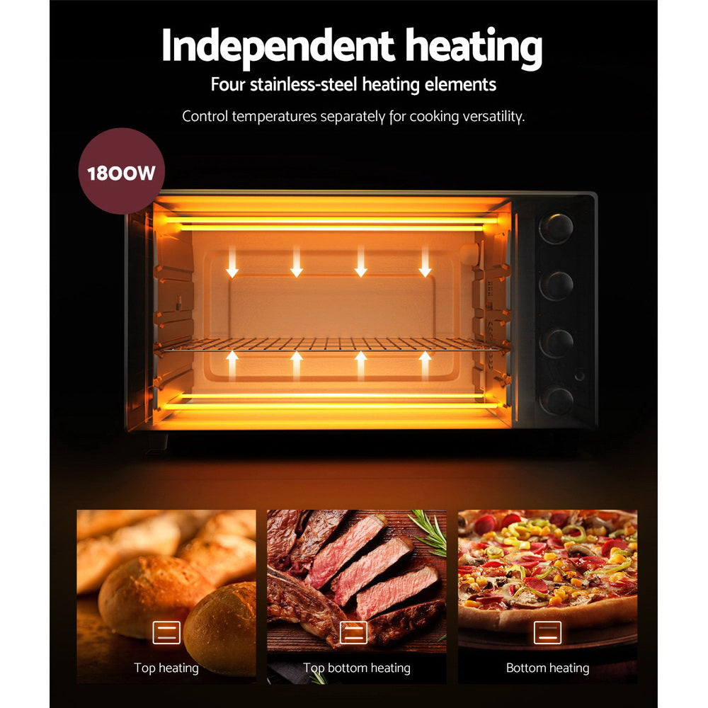 NNEDSZ Devanti 45L Convection Oven Electric Fryer Ovens 1800W-4