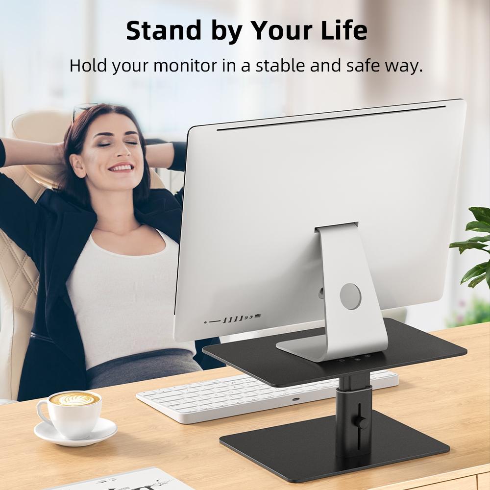 NNEIDS Aluminum Computer Screen Bracket - Black By Lenuo-4