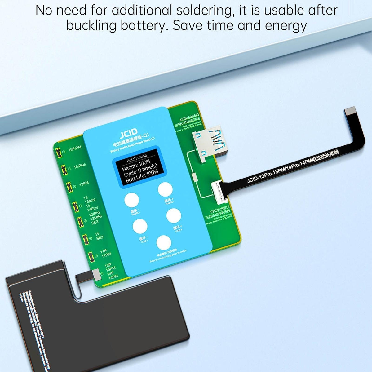 NNEIDS Iphone 11 / 15 Pro Max Battery Health Repair Board - Jcid Q1-1