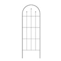 Outdoor 80-inch Tall Garden Trellis in Black Powder Coated Steel Finish-0