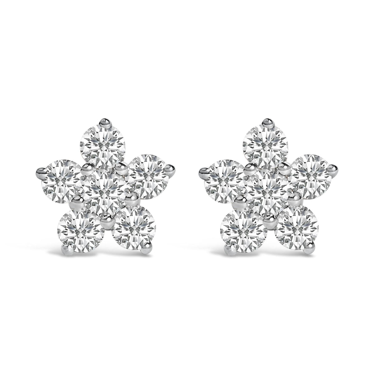 10K Gold 1/2 Cttw Lab Grown Diamond Star Stud Earrings