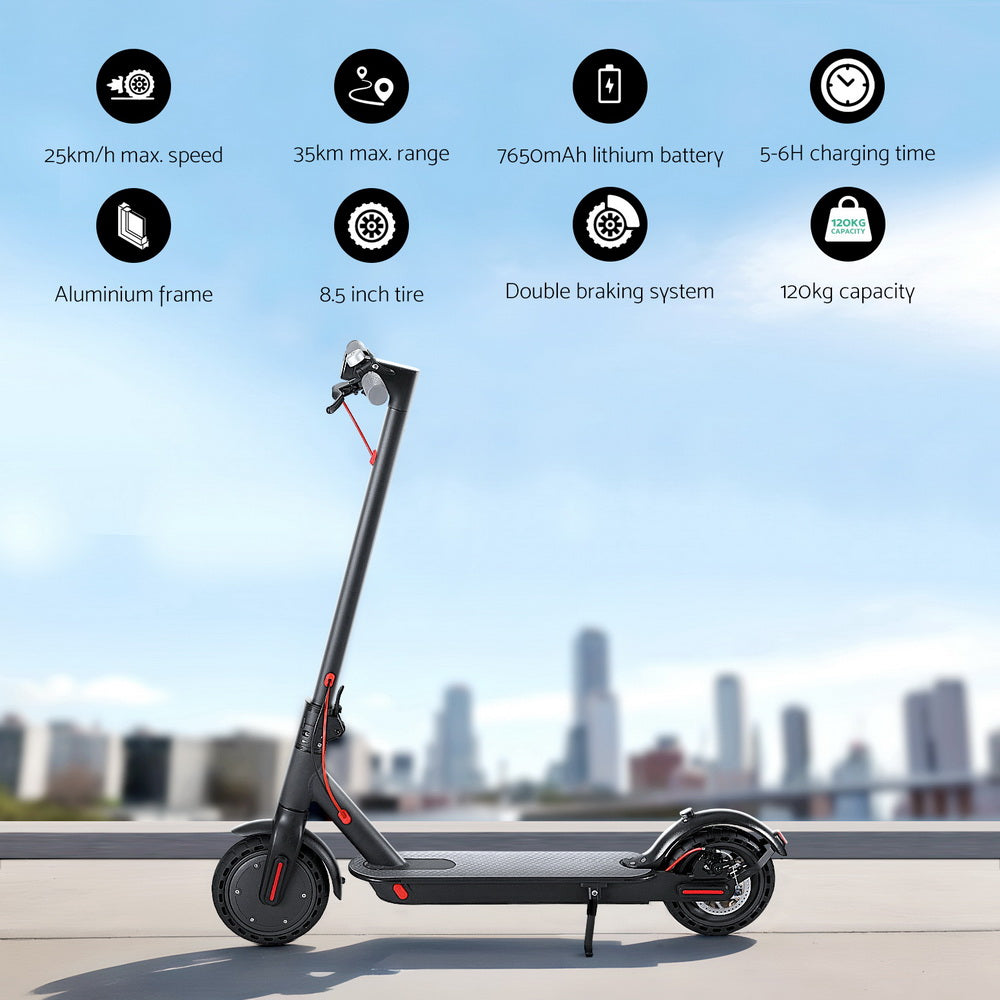NNEDSZ Electric Scooter 500W 25KM/H Folding Portable Riding For Adults Commuter Black-3