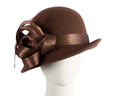 Exclusive chocolate brown cloche winter hat by Fillies Collection-0