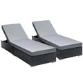 NNEDSZ Sun Lounge Wicker Lounger Outdoor Furniture Rattan Garden Day Bed Sofa Black-0