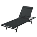 NNEDSZ Sun Lounge Outdoor Lounger Steel Beach Chair Patio Furniture Black-0