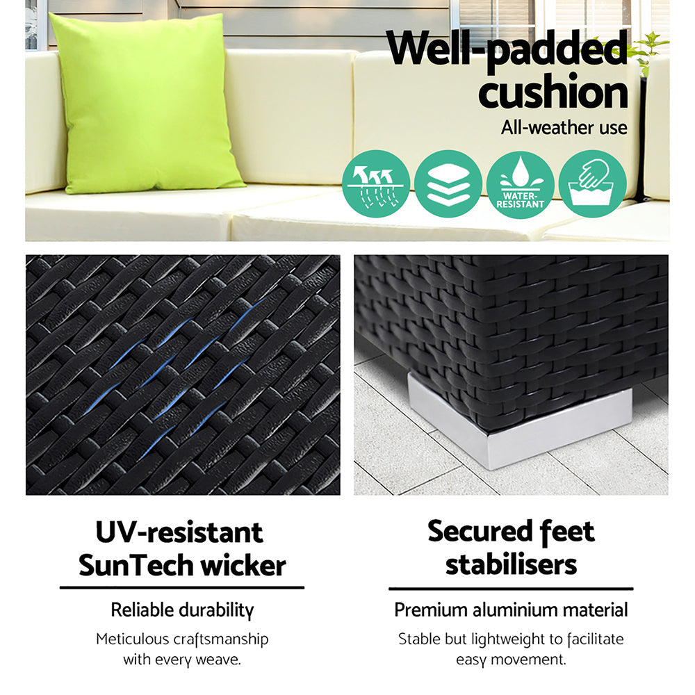 NNEDSZ 11PC Sofa Set with Storage Cover Outdoor Furniture Wicker-3