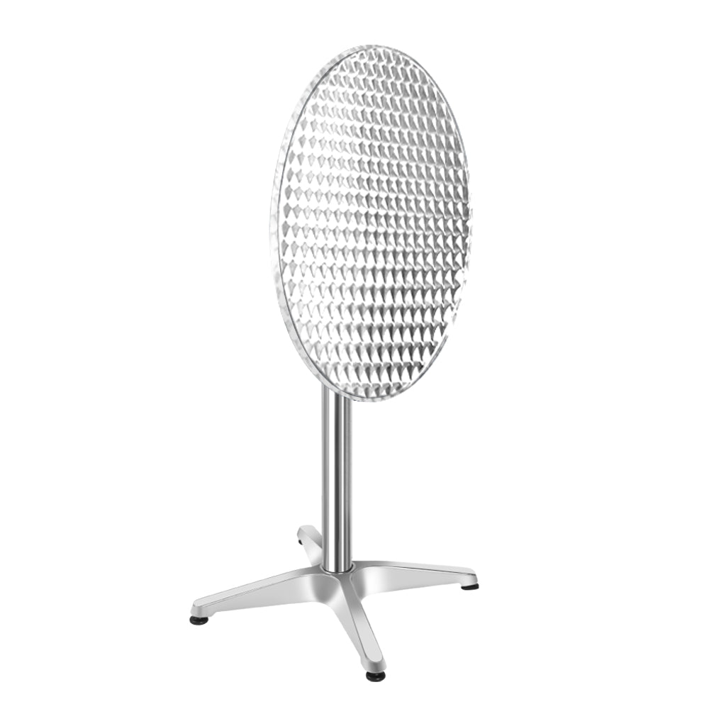 NNEDSZ Gardeon Set of 2 Outdoor Bar Table Aluminium Round 70/110CM-3