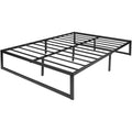 Full Size 14 Inch High Heavy Duty Black Metal Platform Bed Frame-0