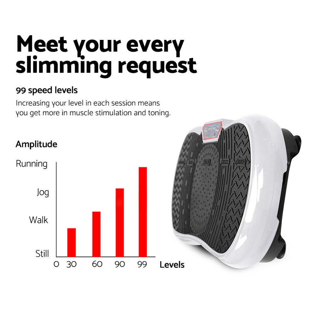 NNEDSZ Vibration Machine Plate Platform Body Shaper Home Gym Fitness White-2