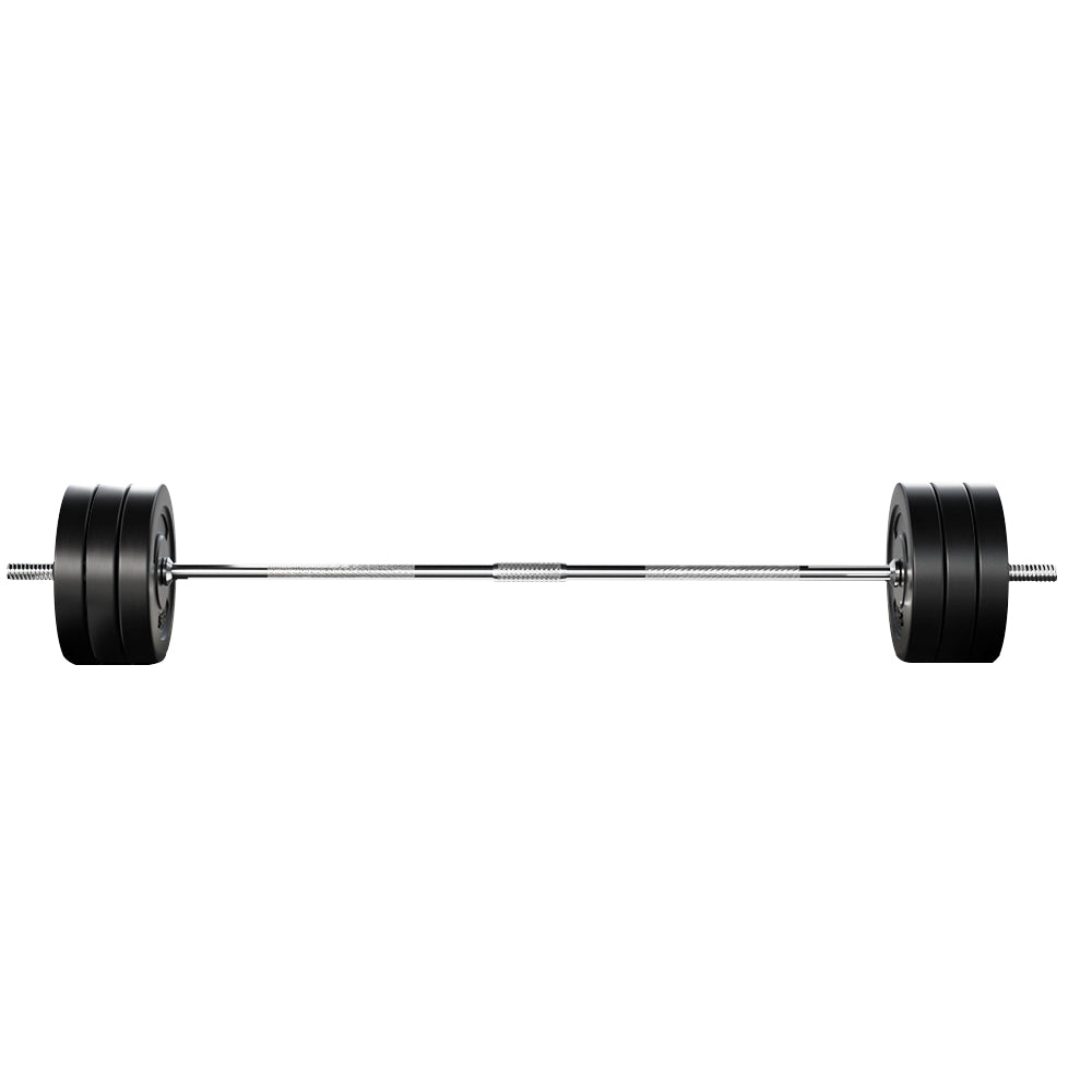 NNEDSZ 68kg Barbell Set Weight Plates Bar Lifting Bench 168cm-2