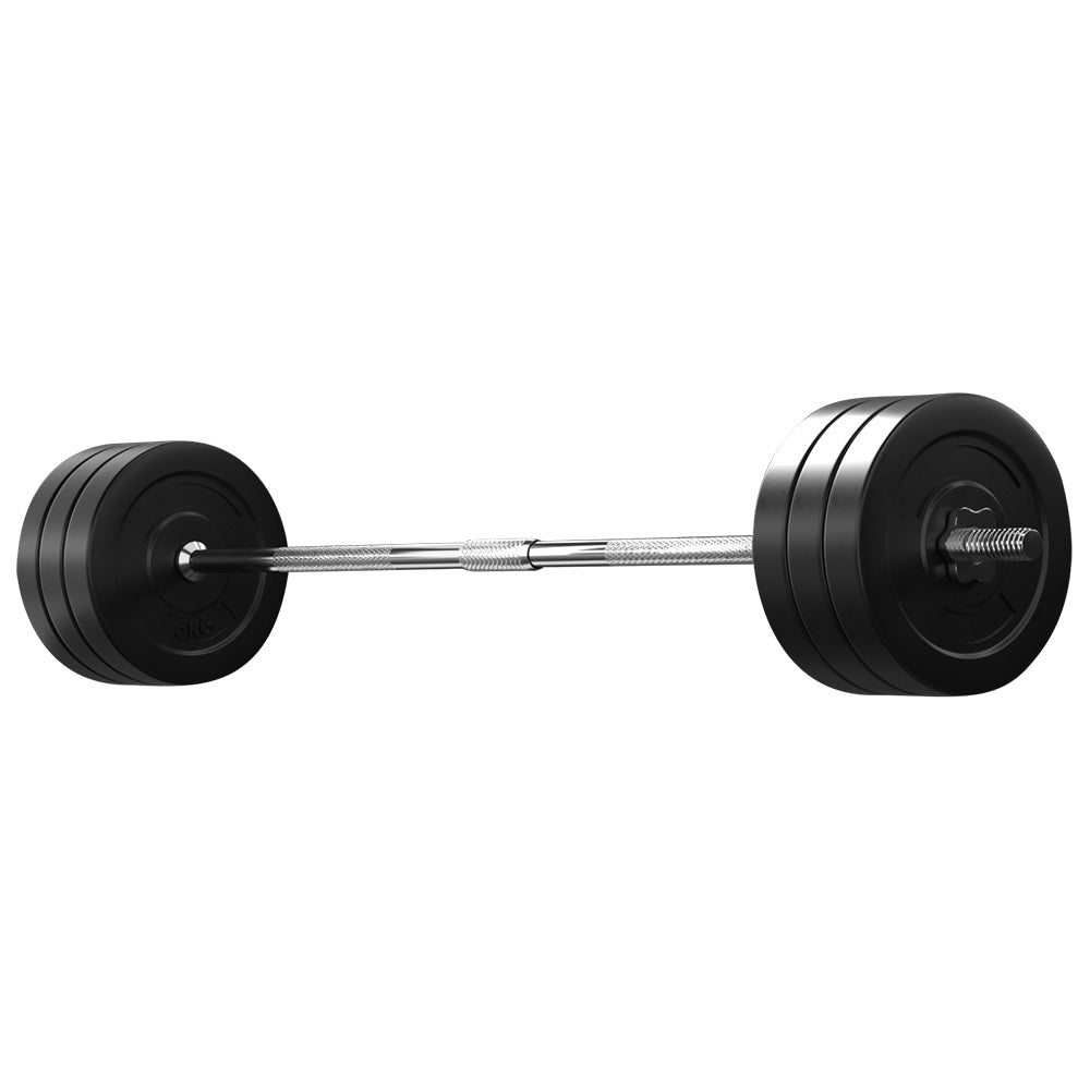 NNEDSZ 68kg Barbell Set Weight Plates Bar Lifting Bench 168cm-3