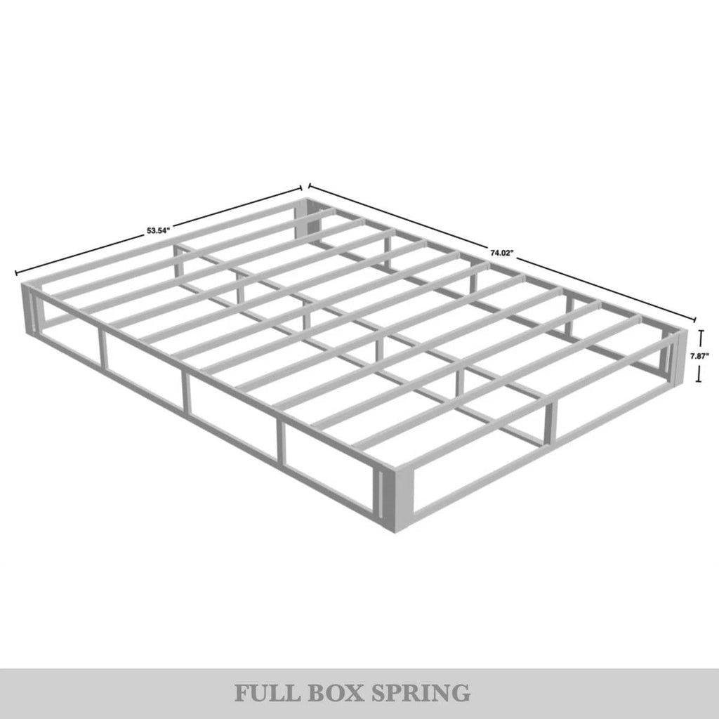 Full size 7.8-inch Metal Frame Box-Spring Foundation for Mattress with Cover-4