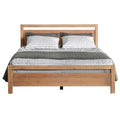 Full size Farmhouse Solid Wood Platform Bed Frame with Headboard Footboard-0