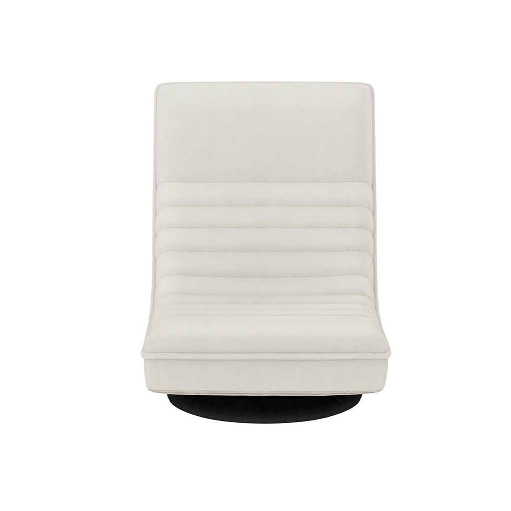 Artiss 2XFloor Chair Lounge Sofa Swivel Foldable Linen White-2