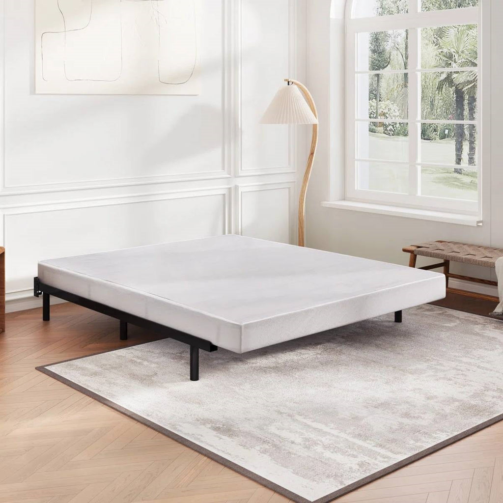 Full size 5-inch Low Profile Metal Box Spring Mattress Foundation with Cover-0