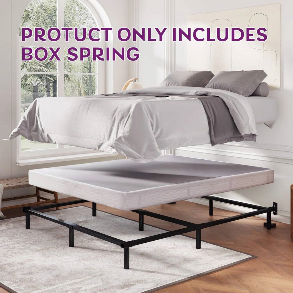 Full size 5-inch Low Profile Metal Box Spring Mattress Foundation with Cover-1