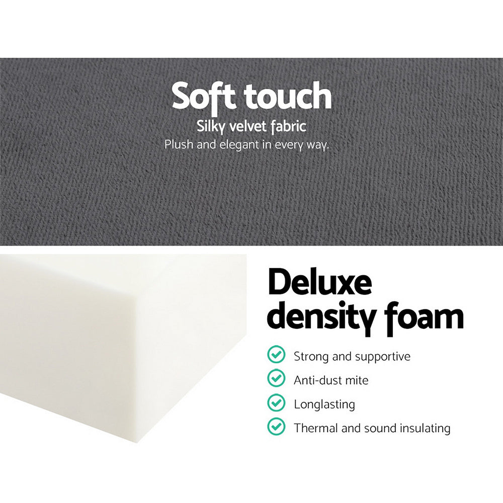 NNEDSZ Bedding Double Size Folding Foam Mattress Portable Bed Mat Velvet Dark Grey-2