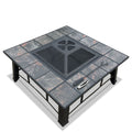 NNEDSZ Pit BBQ Grill Smoker Table Outdoor Garden Ice Pits Wood Firepit-0