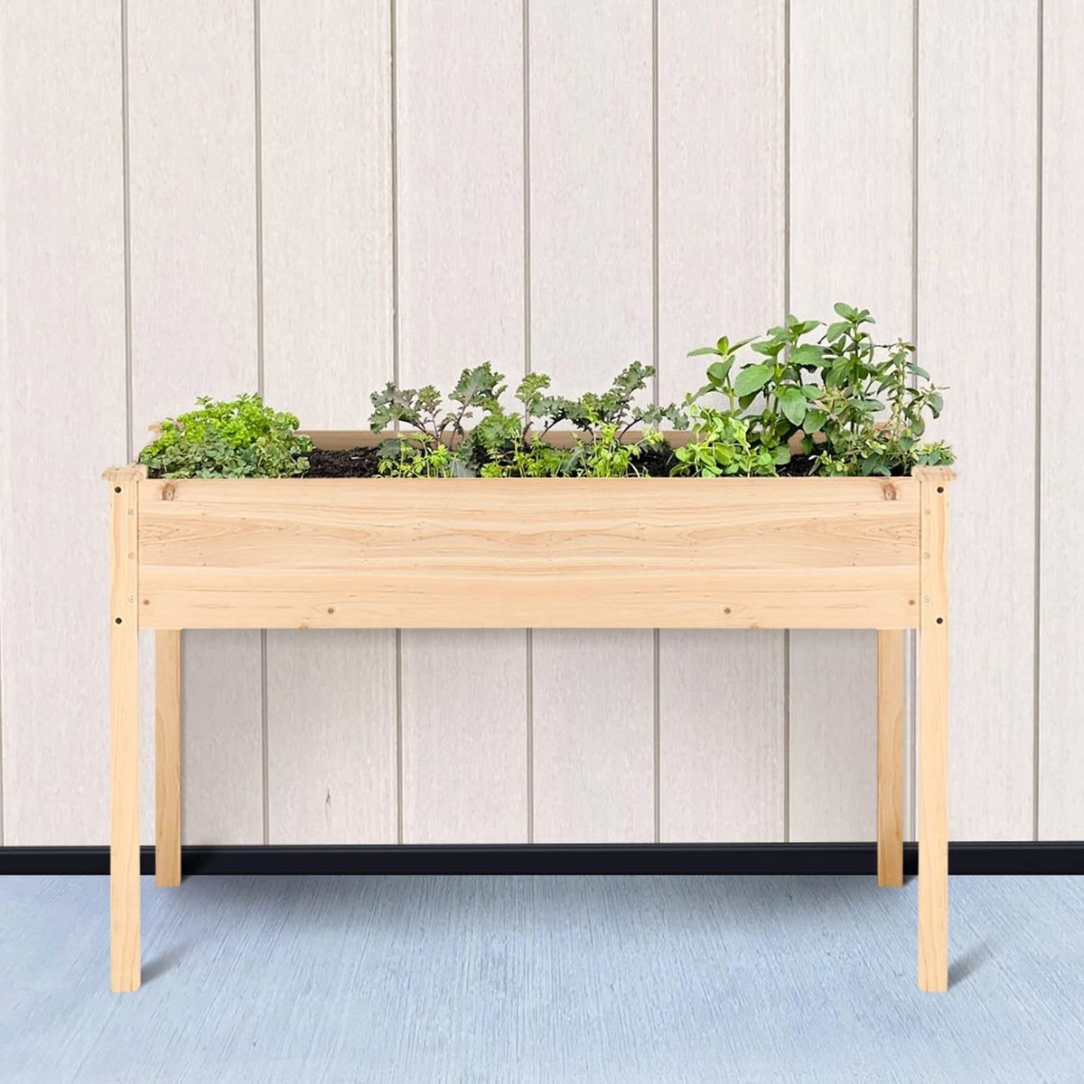 Outdoor Wood Raised Garden Bed Planter Box 46 x 22 x 30-inch High-2