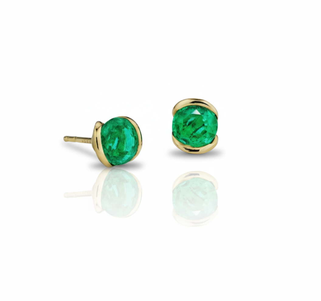 Flora Emerald Studs-0