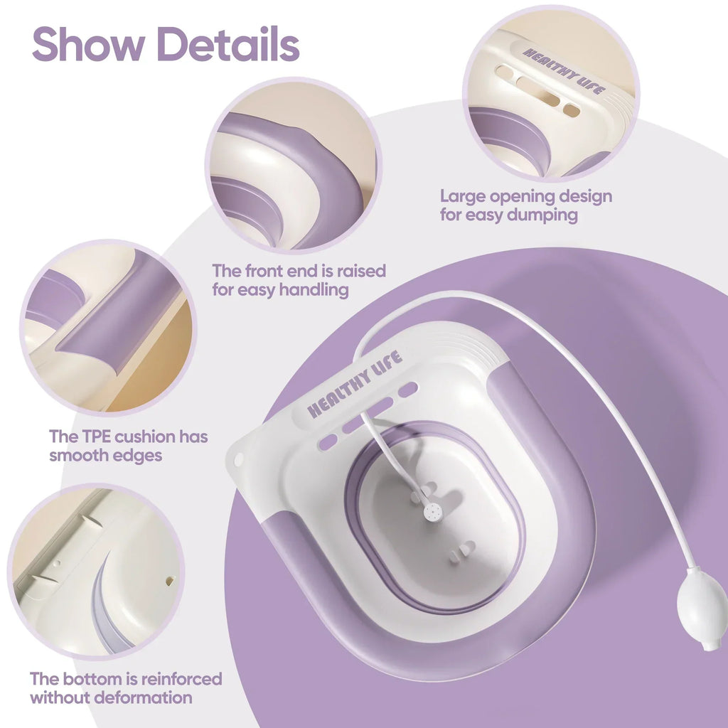 Folding Sitz Bath For Pregnant Women & Hemorrhoid Relief