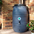 60-Gallon HDPE Food Grade Plastic Rain Barrel with Screw on Cover-0