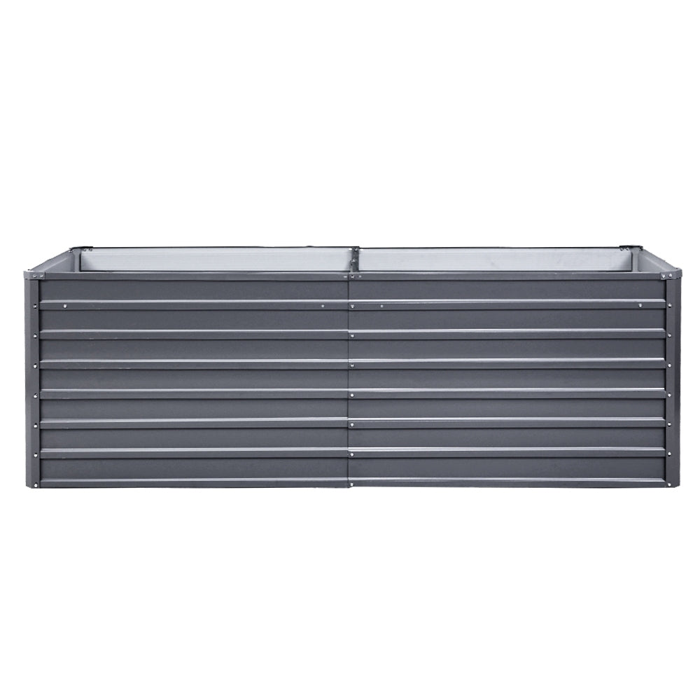 NNEDSZ Greenfingers Garden Bed 240X80X77CM Galvanised Raised Steel Instant Planter 2N1-2