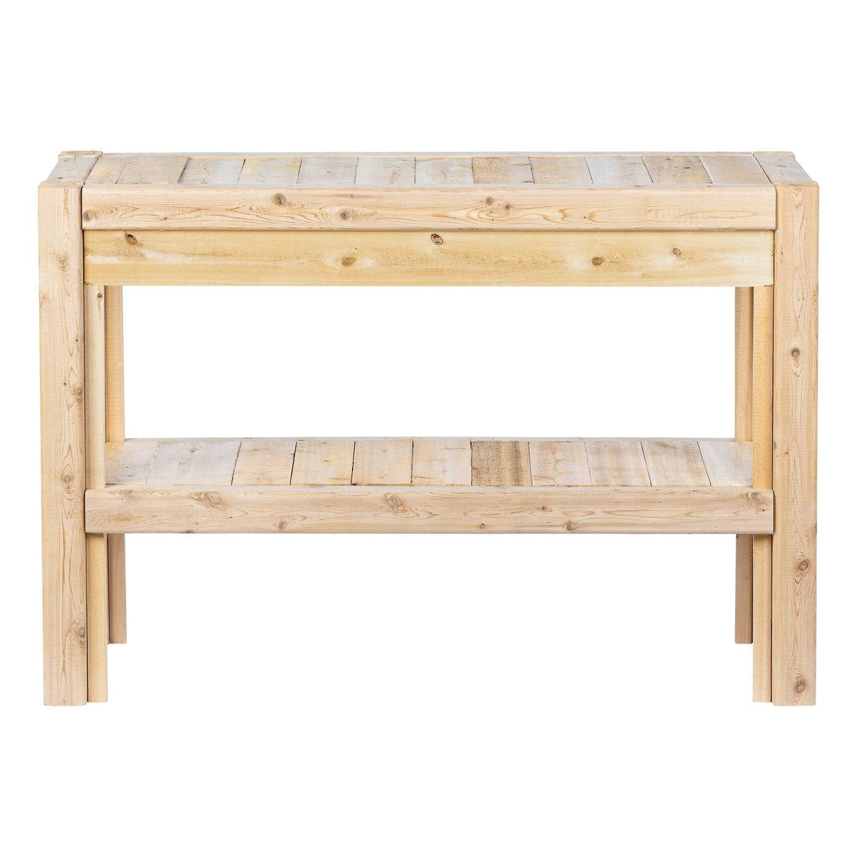 2 Tier Adjustable Cedar Wood Multipurpose Storage Shelves - Made In USA-2