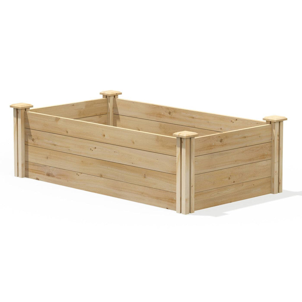 2ft x 4ft Cedar Wood Raised Garden Bed Planter Box - Made In USA-1