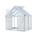 NNEDSZ Green Fingers Greenhouse Aluminium Polycarbonate Premium Garden Storage Shed 1.3Mx1.9Mx2.0M-0