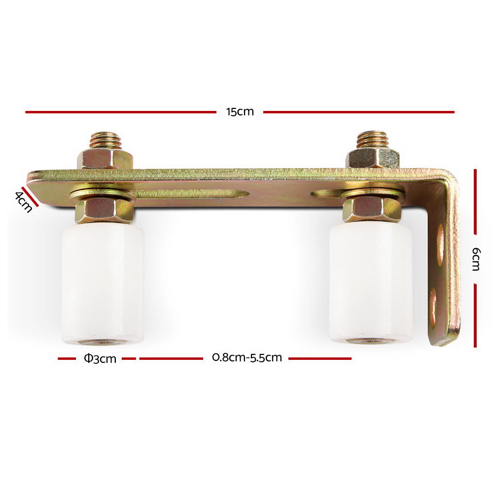 NNEDSZ  Roller Guide Gate Opener Track Stopper Sliding Hardware Accessories Kit-4