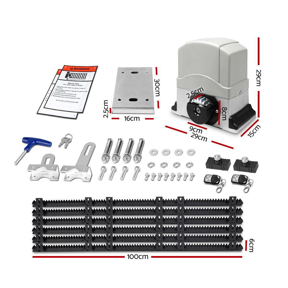 NNEDSZ Electric Sliding Gate Opener 1200KG 6M Rails-1
