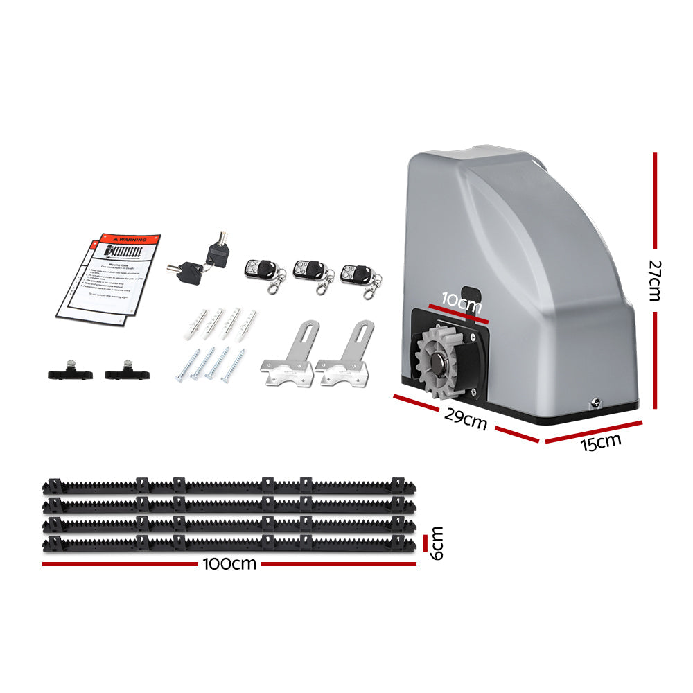 NNEDSZ Automatic Sliding Gate Opener Kit 4M 800KG-1