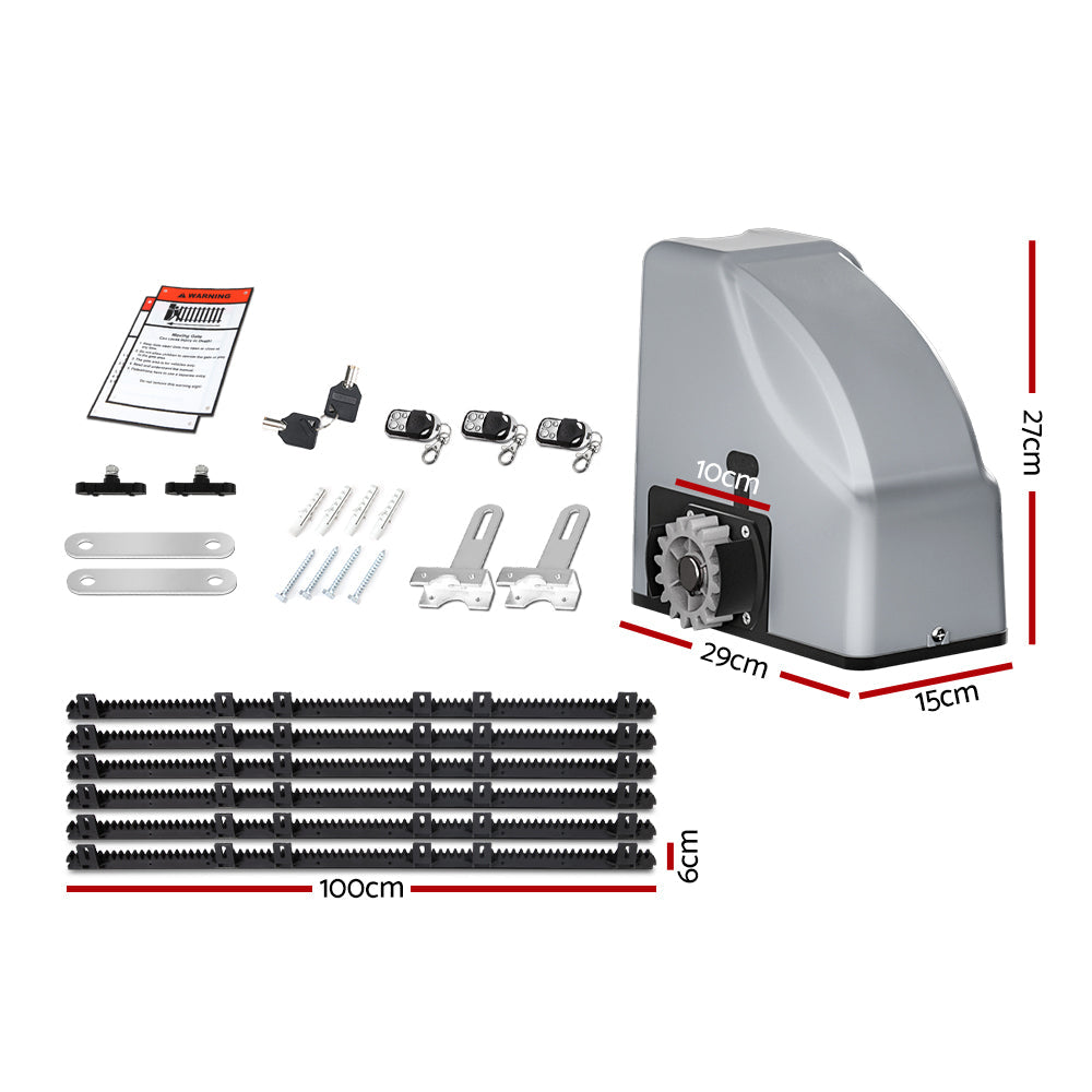 NNEDSZ Automatic Sliding Gate Opener Kit Keypad 6M 800KG-1