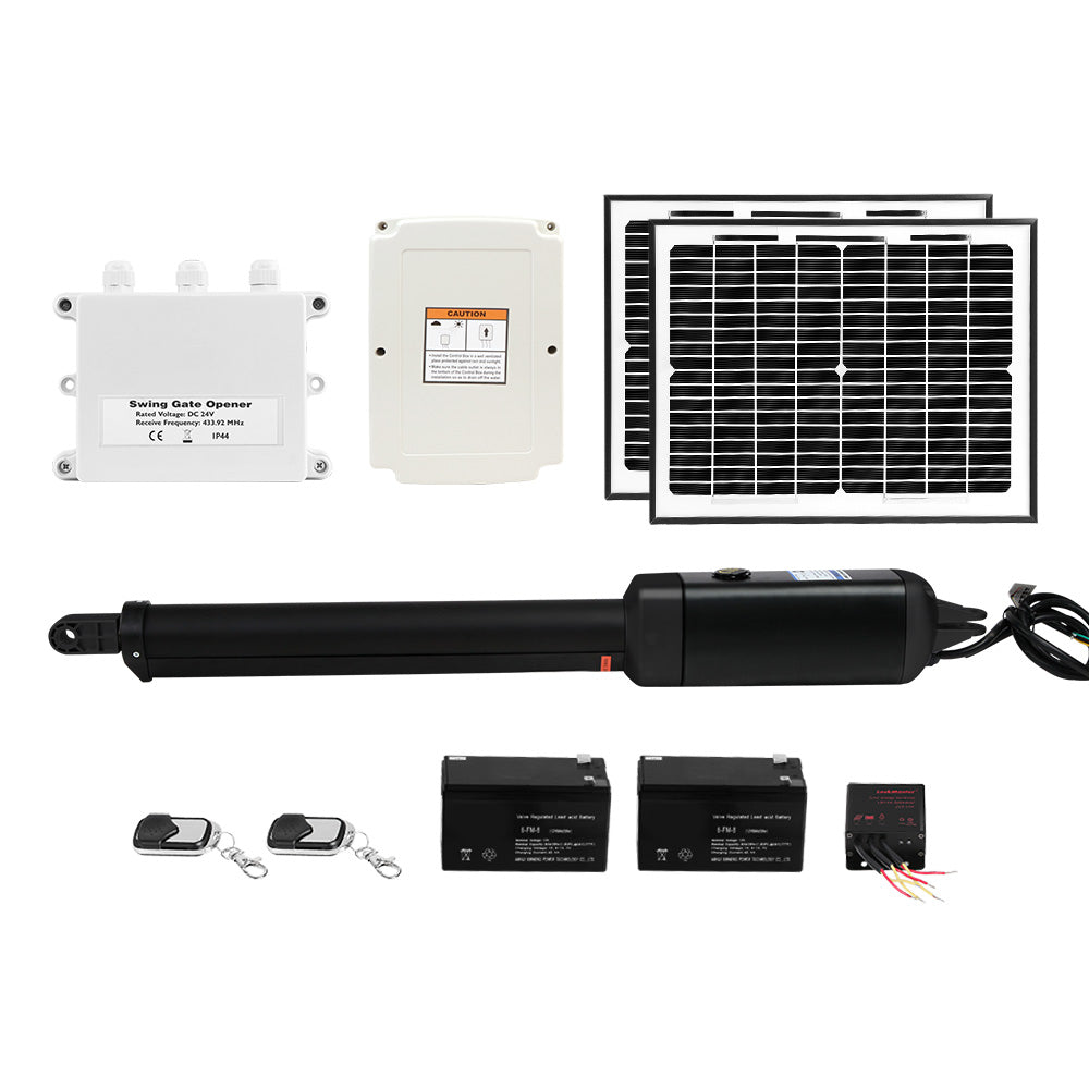NNEDSZ 600KG Swing Gate Opener Automatic Electric Solar Power Remote Control-1