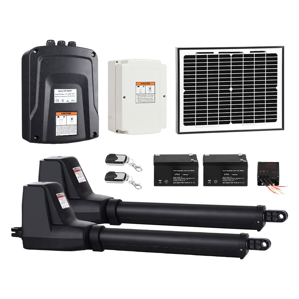 NNEDSZ Swing Gate Opener Auto Solar Power Electric Kit Remote Control 1000KG-0