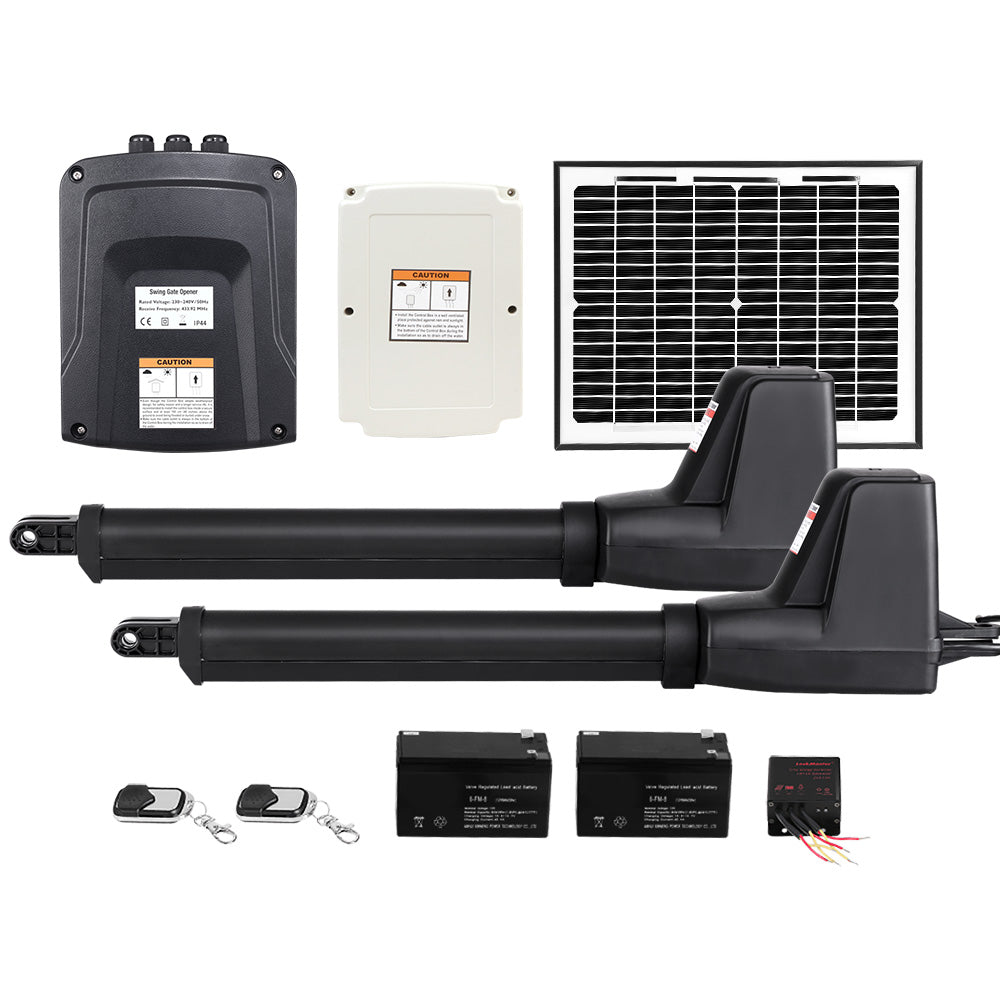 NNEDSZ Swing Gate Opener Auto Solar Power Electric Kit Remote Control 1000KG-1