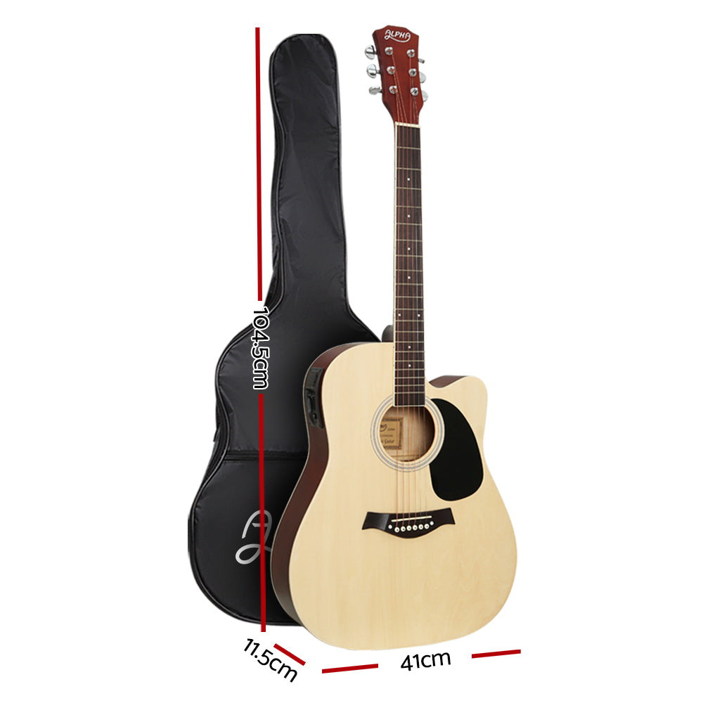 NNEDSZ 41 Inch Electric Acoustic Guitar Wooden Classical EQ With Pickup Bass Natural-1
