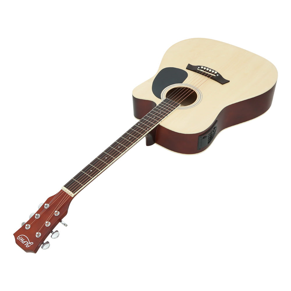 NNEDSZ 41 Inch Electric Acoustic Guitar Wooden Classical with Pickup Capo Tuner Bass Natural-2