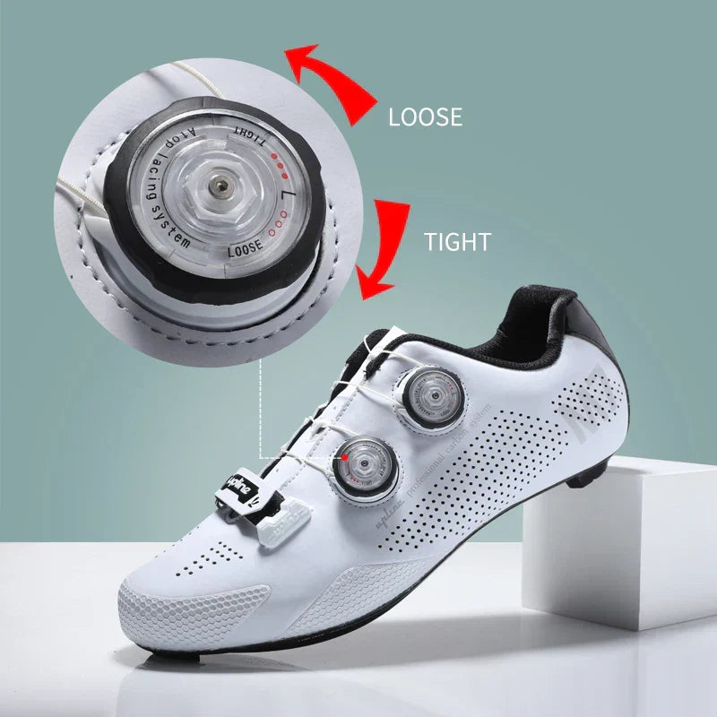 NNEOBA Ultralight Carbon Fiber Sole Road Bike Shoes-1