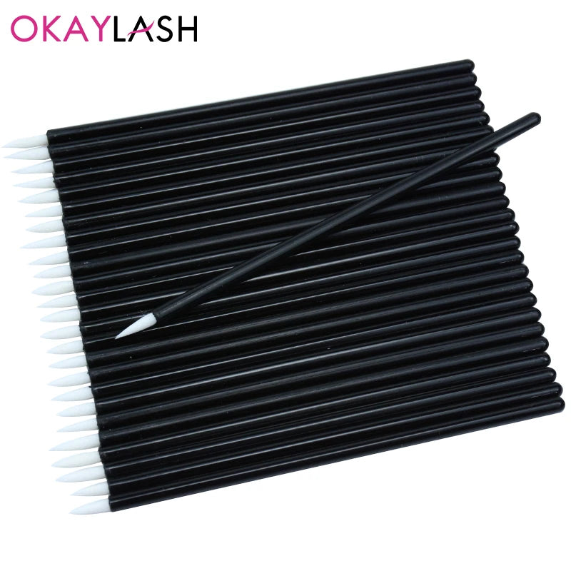 OKAYLASH 50pcs/lot Reusable Gel Liner Nail Art Brushes Painting Pen Disposable  Eyeliner Beauty Eyeline Makup Tools