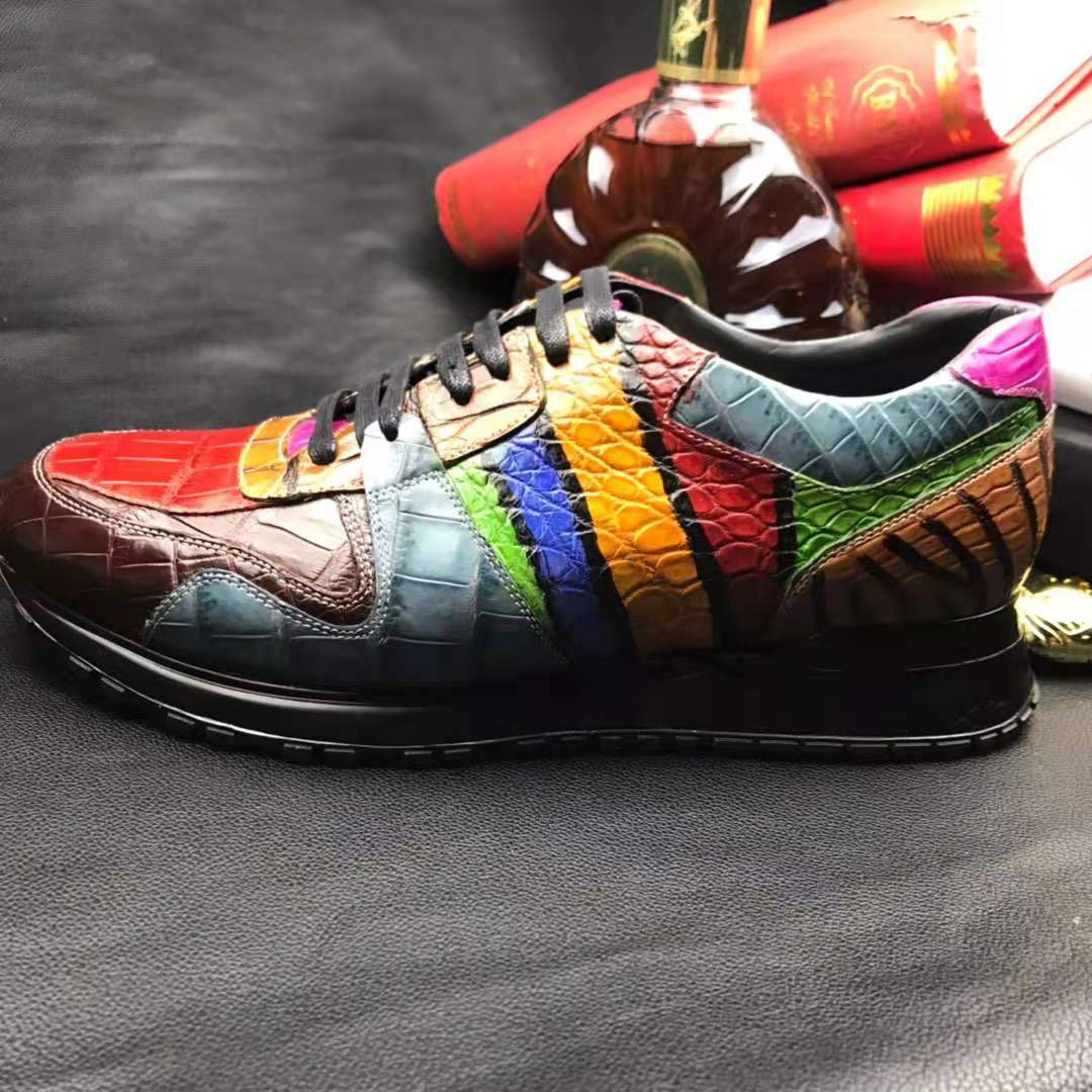 DON JOHN Crocodile Rainbow Sneakers Men's-0