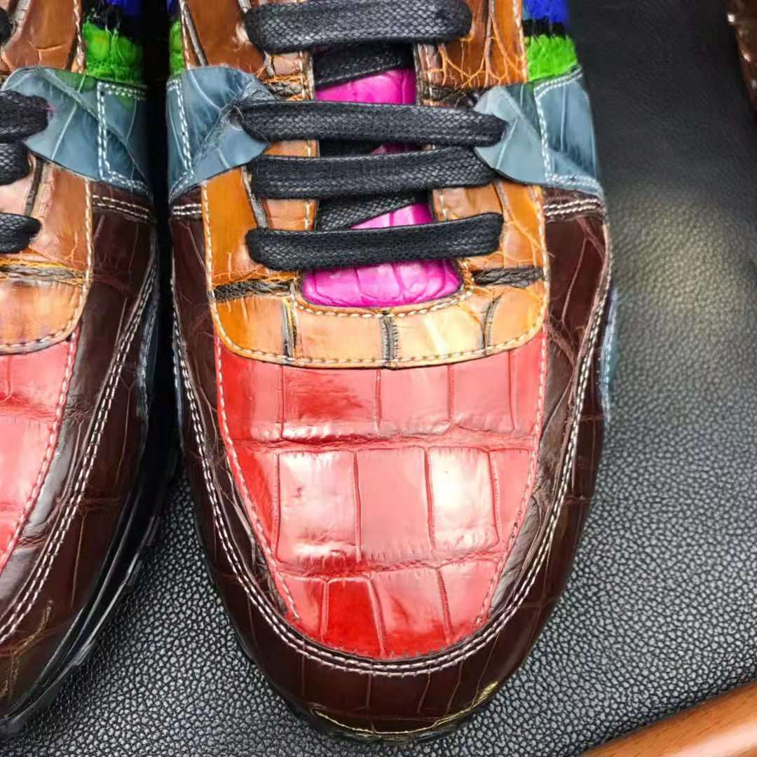 DON JOHN Crocodile Rainbow Sneakers Men's-3