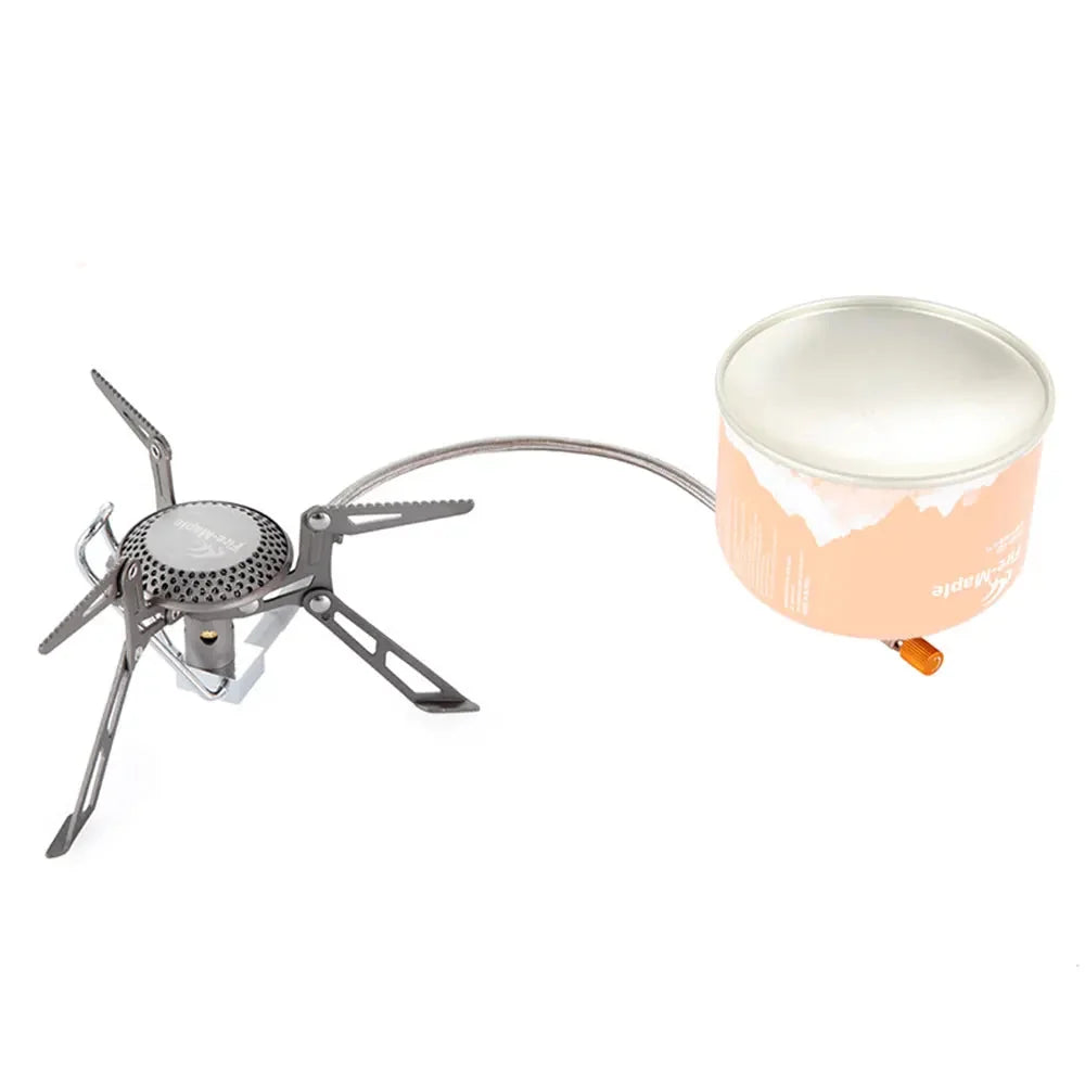 NNEOBA Titanium Blade 2 Camping Gas Stove Silver-3