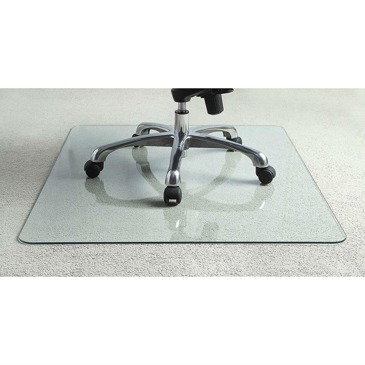 Heavy Duty 50 Inch Tempered Glass Chair Mat-0
