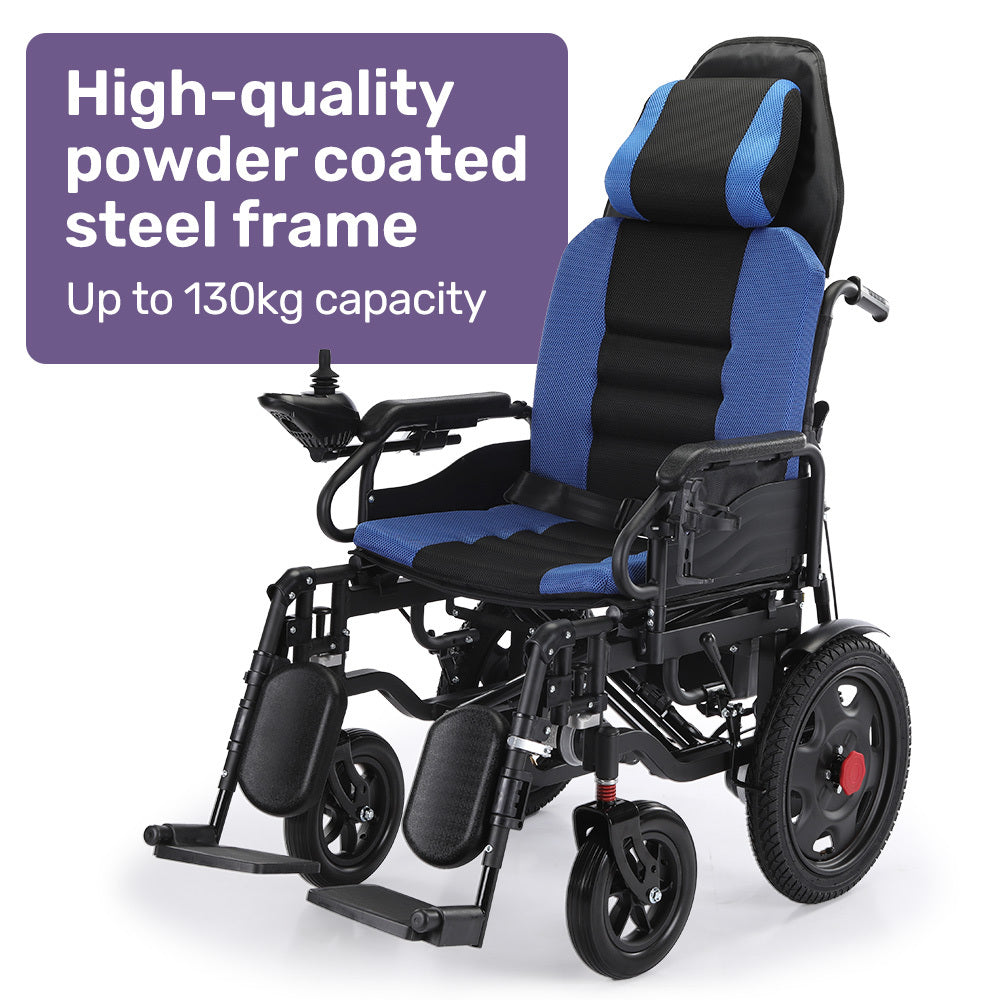 NNEMB Power Electric Wheelchair, Wide Bariatric Chair, Comfortable for S-XL, Long Range, Recline Adjustment, Lithium Battery, 16' Wheels, Headrest, Folding-1