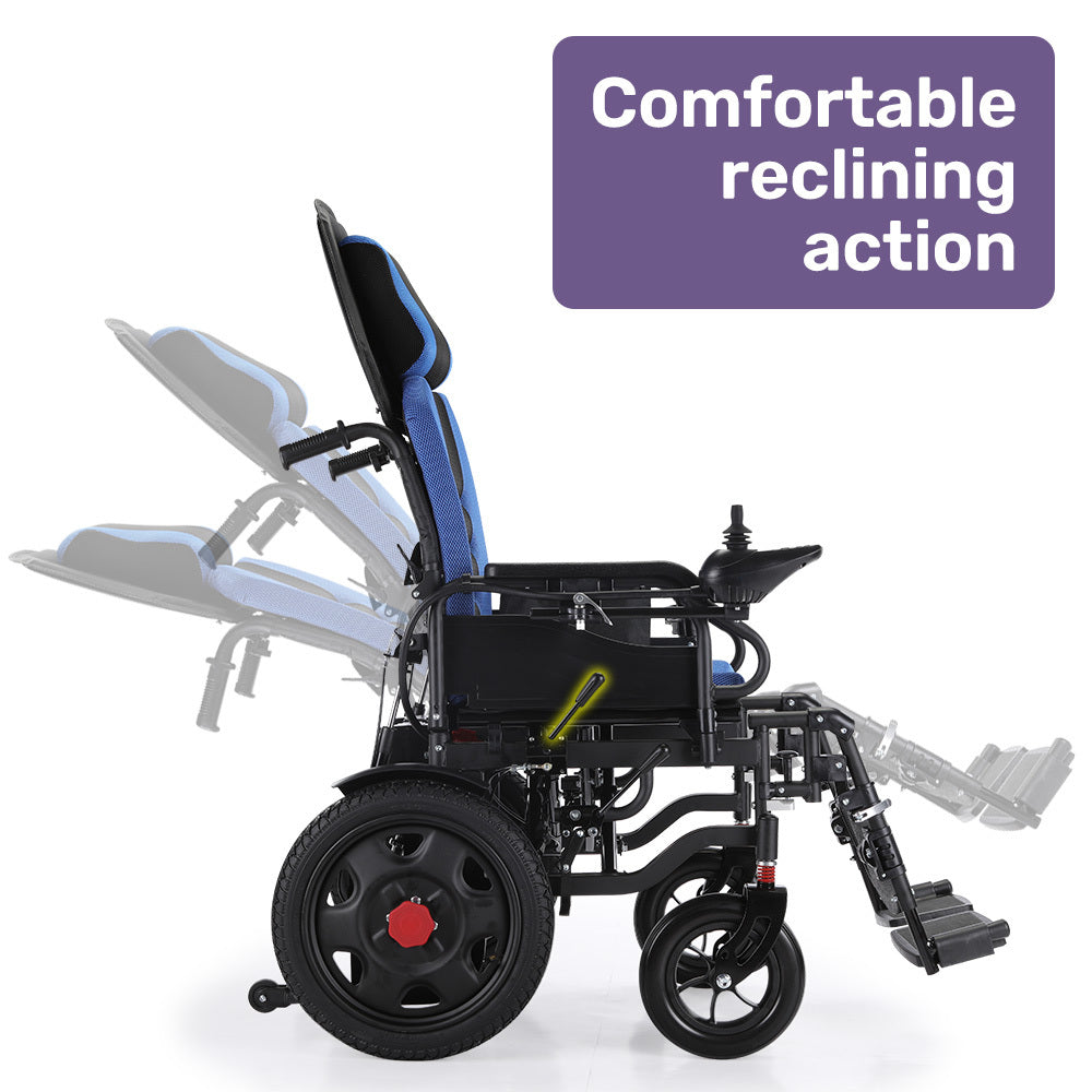NNEMB Power Electric Wheelchair, Wide Bariatric Chair, Comfortable for S-XL, Long Range, Recline Adjustment, Lithium Battery, 16' Wheels, Headrest, Folding-2